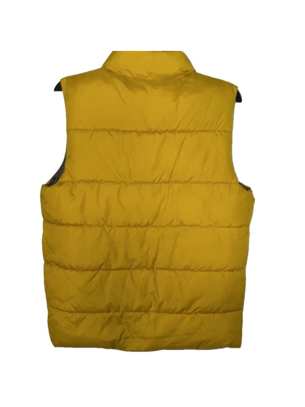 Gap Kids Puffy Vest, SZ XXL Reg, PTP 21”, Length 25”, Yellow, gray, Pockets (T6) - Picture 6 of 6